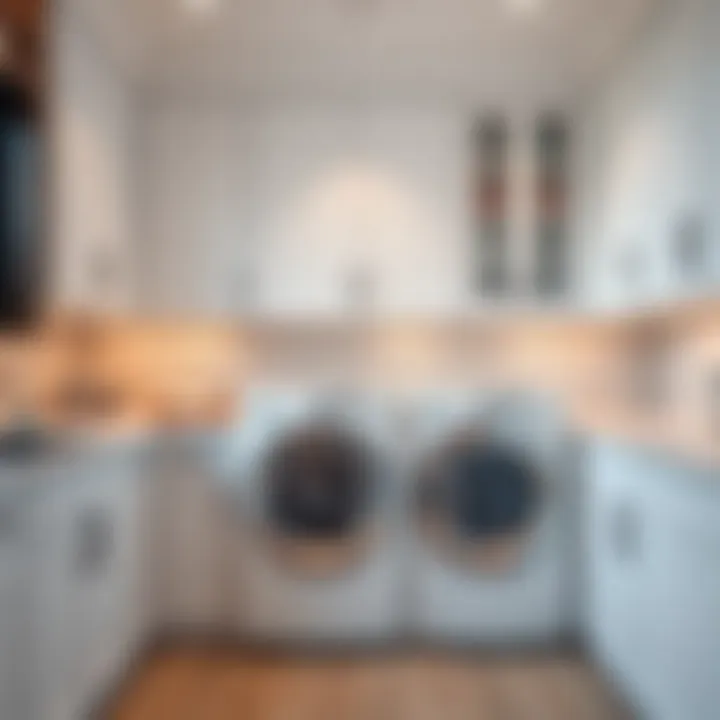 Elegant White Laundry Cabinets Elegant white laundry cabinets showcasing modern design