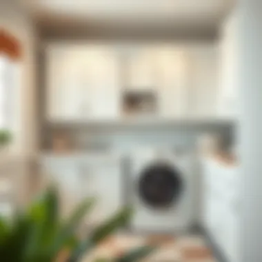 Functional White Laundry Cabinets Functional white laundry cabinets optimizing space efficiency