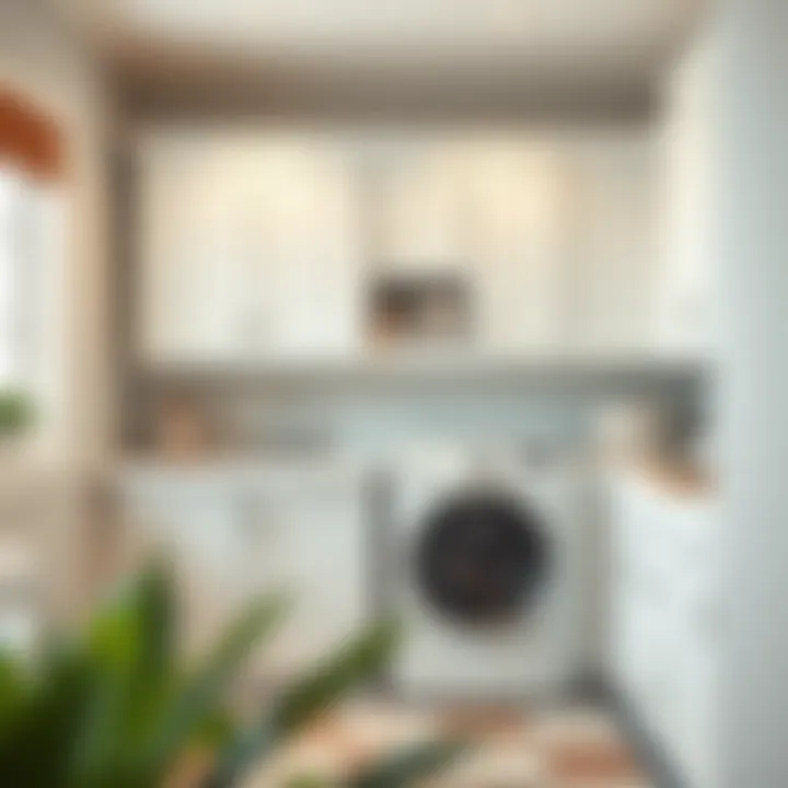 Functional White Laundry Cabinets Functional white laundry cabinets optimizing space efficiency