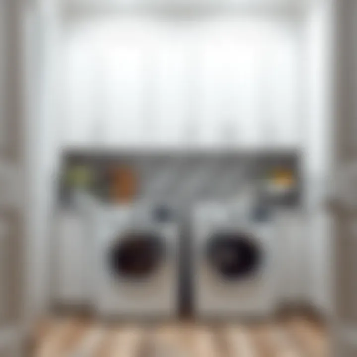 Stylish White Laundry Cabinets Stylish white laundry cabinets enhancing home aesthetics