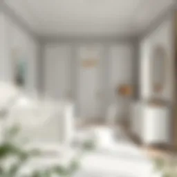 Elegant white nursery set showcasing a serene environment
