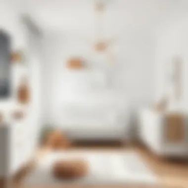 Innovative Storage in Nursery Interiors Stylish storage solutions in a white nursery