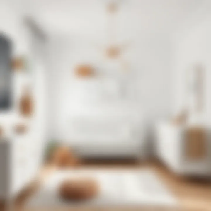 Innovative Storage in Nursery Interiors Stylish storage solutions in a white nursery