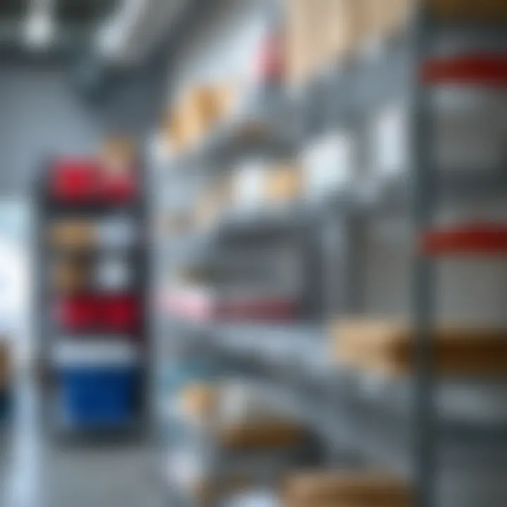 Commercial Application of Wire Frame Storage Functional wire frame storage rack used in a commercial environment