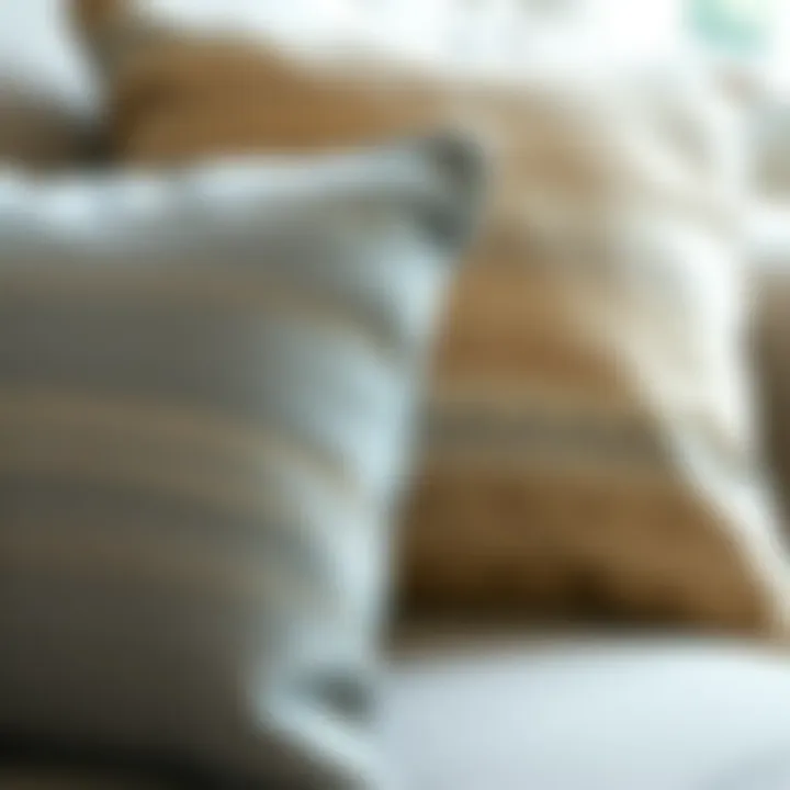 Elegant Fabric Choices for Cushion Covers Close-up of fabric textures for cushion covers