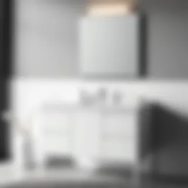 Sleek bathroom vanity with minimalist design