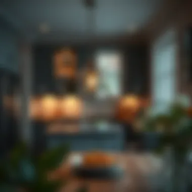 Elegant Pendant Lights in a Cozy Kitchen Elegant small pendant lights illuminating a cozy kitchen