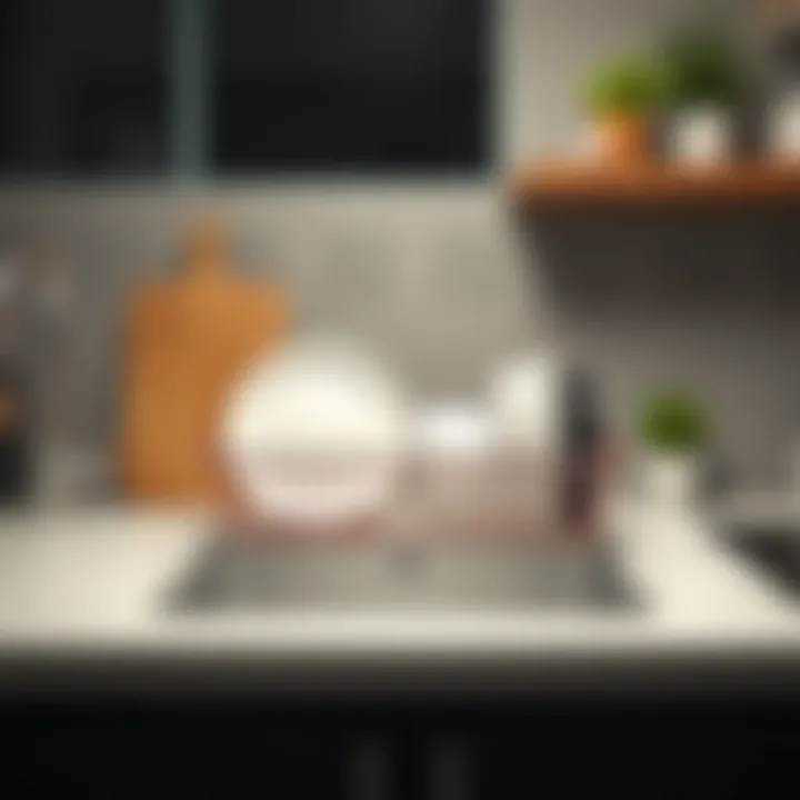 Space-Saving Features of an In-Sink Dish Rack Compact dish rack efficiently utilizing sink space