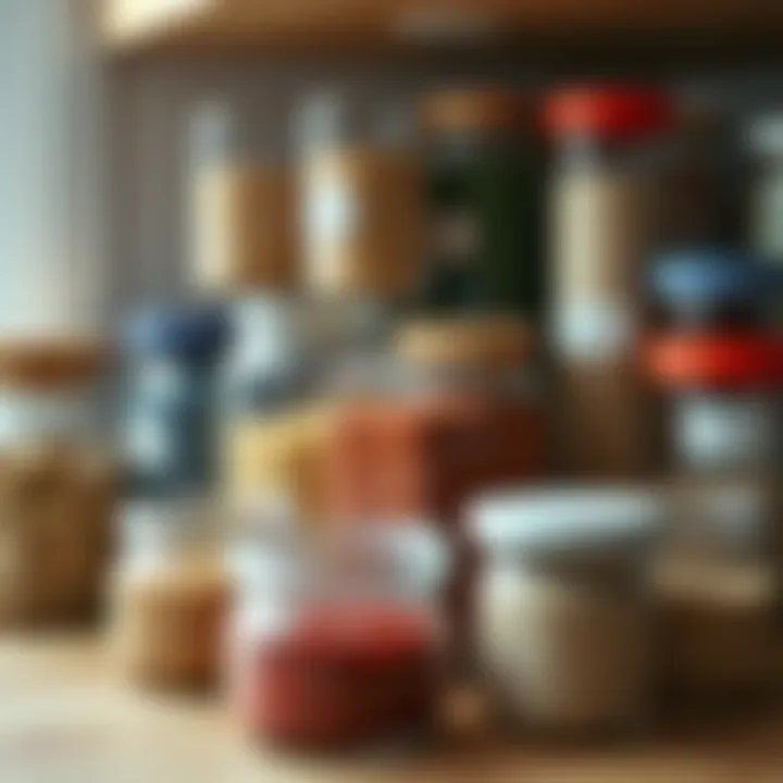 A Spectrum of Organization for Ingredients Color-coded containers for easy ingredient identification