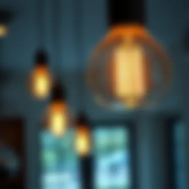 Cutting-Edge Battery Technology in Lighting Close-up of innovative battery technology used in pendant lamps