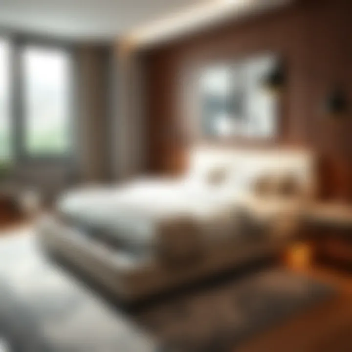 Stylish Platform Bed with Hidden Storage Contemporary platform bed with under-bed storage