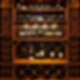 Elegant Wooden Wine Rack Design Elegant wooden wine rack showcasing a variety of bottles