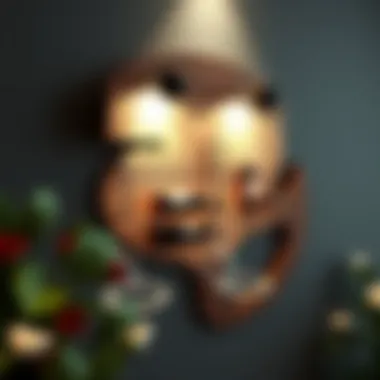 Artistic Wall-Mounted Wine Rack Creative wall-mounted wine rack featuring artistic design