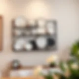 Stylish Wall-Mounted Platter Storage Elegant wall-mounted platter rack showcasing various designs