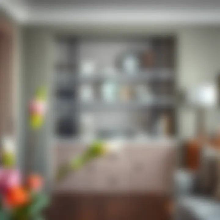 Chic Open Shelving for Decorative Platter Display Open shelving displaying decorative platters