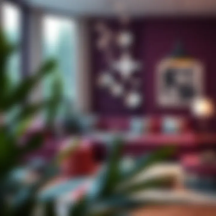 Integrating a Dark Purple Couch into Your Living Room Design Summary