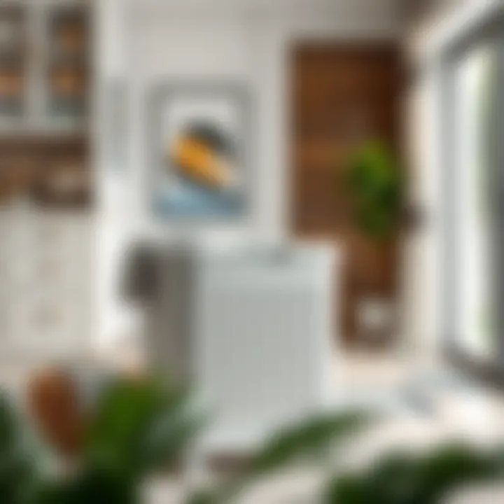 Elegant Design of Jumbo Rolling Laundry Basket Stylish jumbo rolling laundry basket in modern home