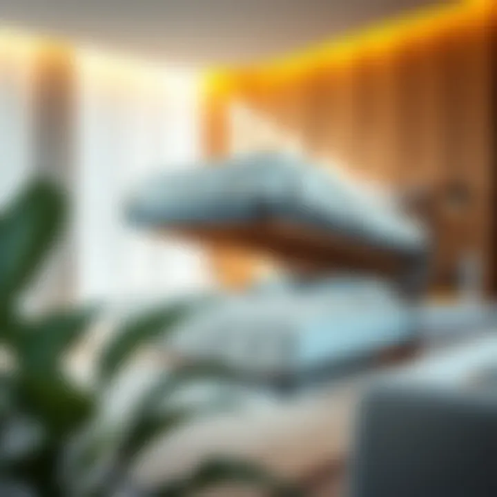 Maximizing Space: The Benefits of Elevating Your King Size Bed King size bed elevated with risers, illustrating enhanced space underneath