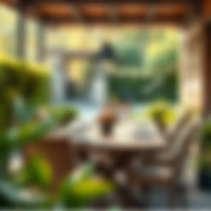 Well-maintained outdoor dining setup