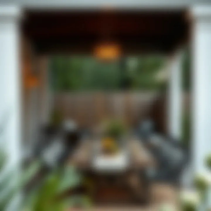 Large dining table adorned with seasonal decor