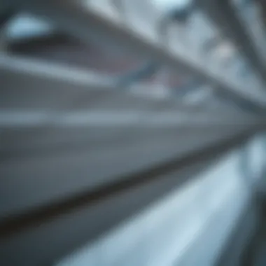 Close-up of low profile blinds showcasing their intricate design