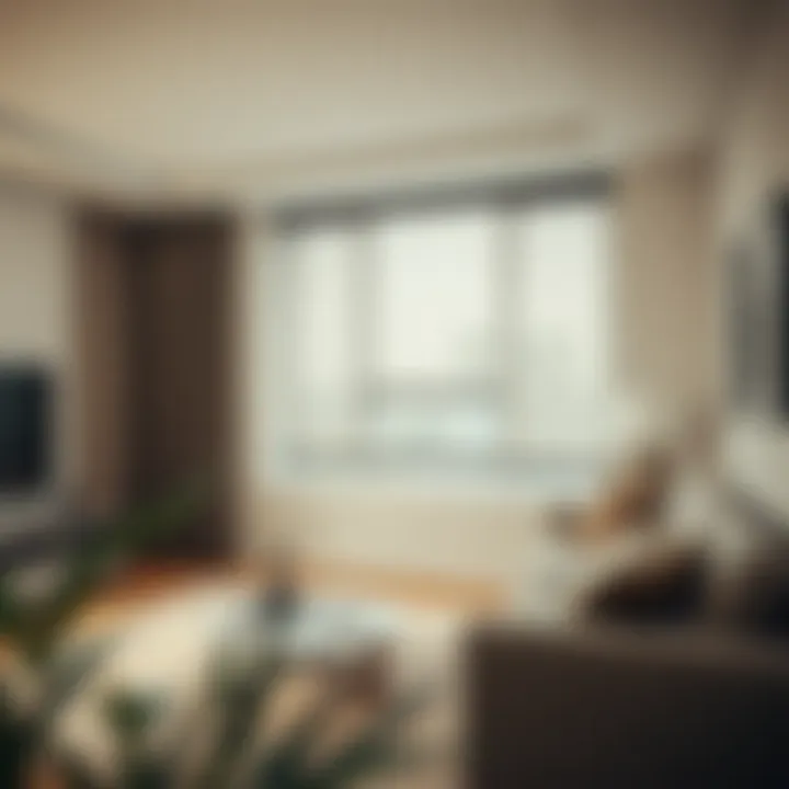 Sleek low profile blinds in a modern living room setting