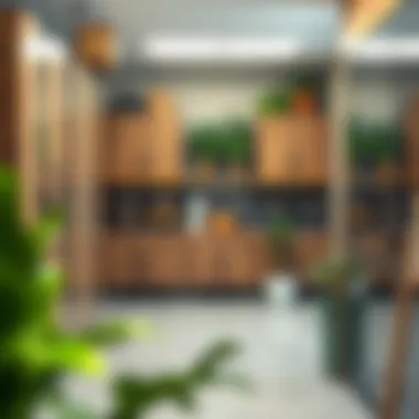 Sustainable Materials in Lowe's Storage Solutions Eco-friendly Lowe's storage cabinets emphasizing sustainable materials