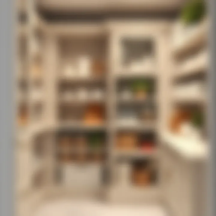 Creating Aesthetic Appeal in Pantry Organization A visually appealing pantry with a harmonious color scheme and decor