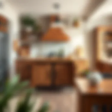 Variety of materials used in kitchen carts