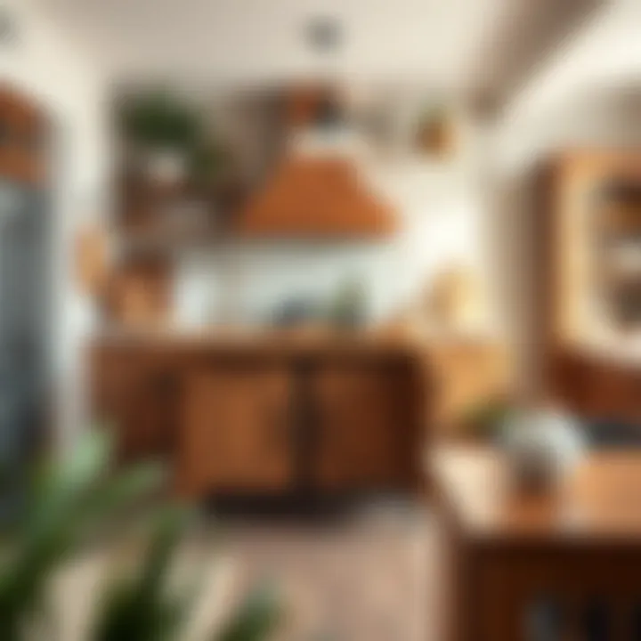 Variety of materials used in kitchen carts