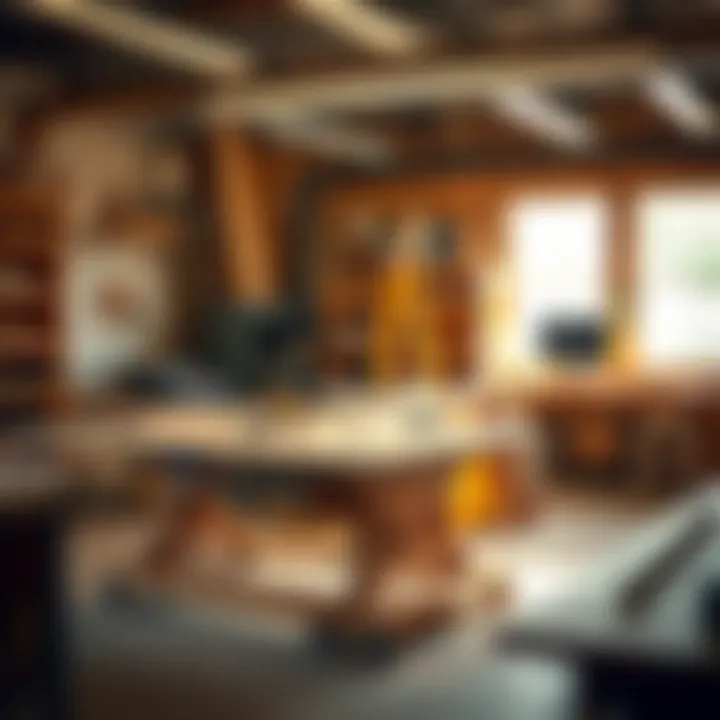 DIY furniture project in a well-lit workshop