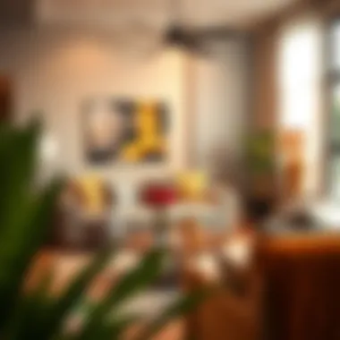 Stylishly arranged living space with discount furniture