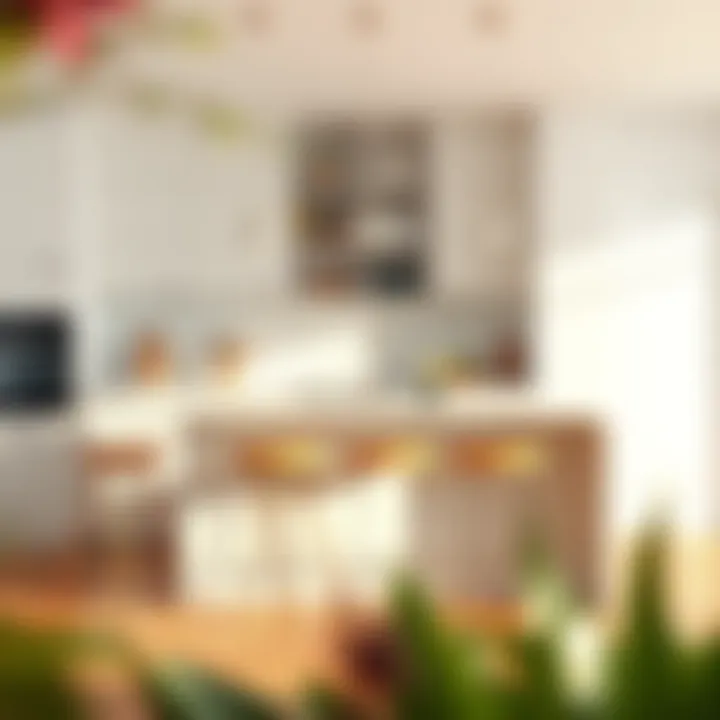 Contemporary Bar Stools Contemporary bar stools in a minimalist kitchen setting