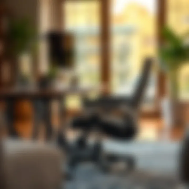 Ergonomic chair and desk combination for comfort