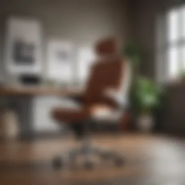 Ergonomic office chair in a cozy home office