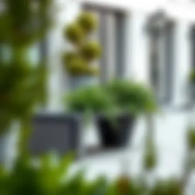 Modern Elegance in Plant Bench Design Elegant outdoor plant bench stand showcasing modern design