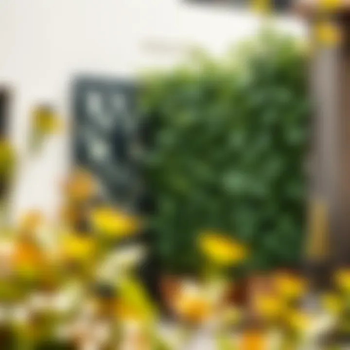 Decorative outdoor privacy divider with climbing plants