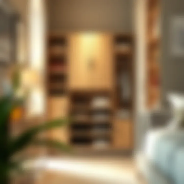Compact shoe cabinet maximizing small space