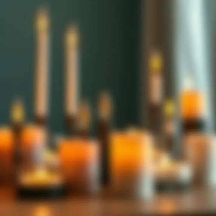 Diverse Electric Candle Styles Variety of plug-in electric candles showcasing different styles