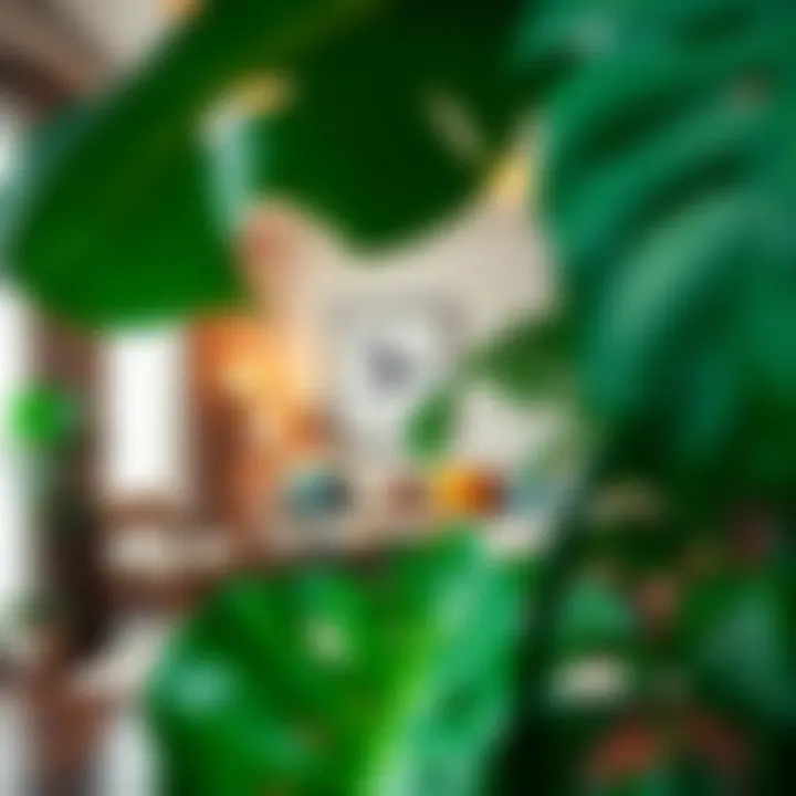 Stylish Living Room with Monstera Stylish living room adorned with a Monstera plant