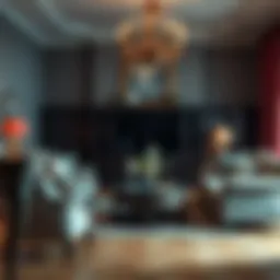 Elegant living room showcasing old furniture ready for removal