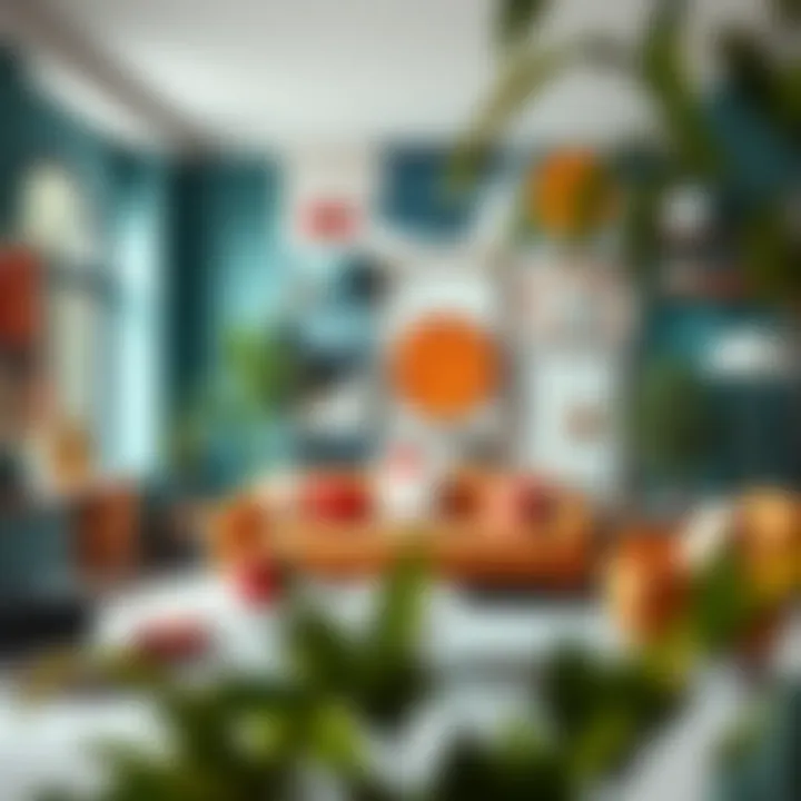 Inspirational Design Elements Colorful mood board featuring design elements and textures