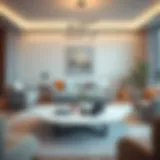 Modern minimalist coffee table design in a contemporary living room