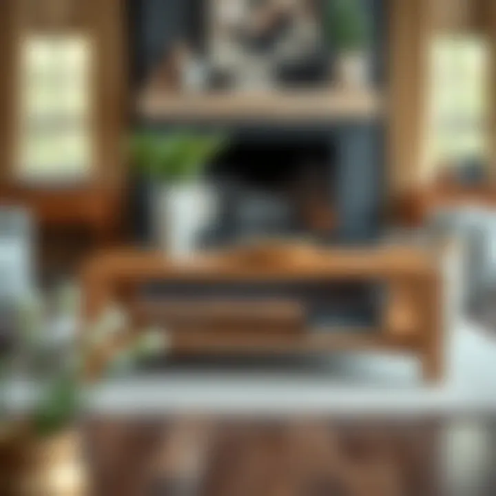 Stylish wood coffee table showcasing durability and elegance