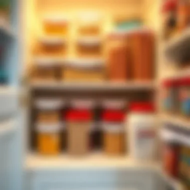 Efficient Pantry Organization with Rubbermaid Organized pantry with Rubbermaid containers