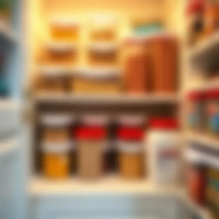 Efficient Pantry Organization with Rubbermaid Organized pantry with Rubbermaid containers