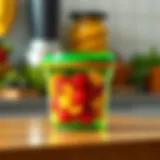 Vibrant Design of Rubbermaid Food Storage Rubbermaid 1 cup food storage container with a vibrant lid