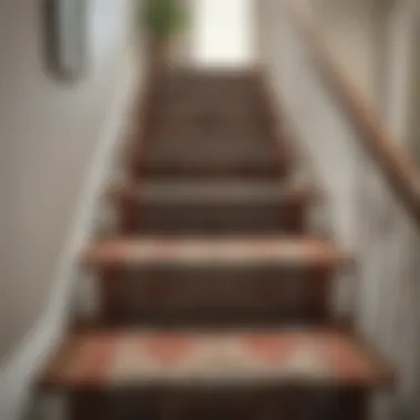 A cozy interior featuring a plush stair runner