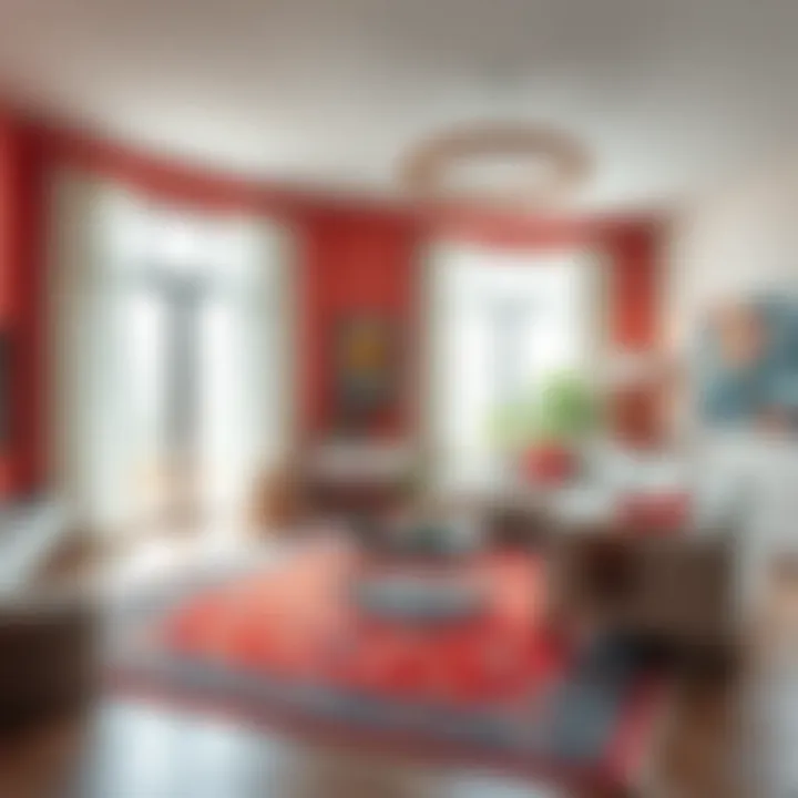 A vibrant color palette of Safavieh boho rugs enhancing a modern living space