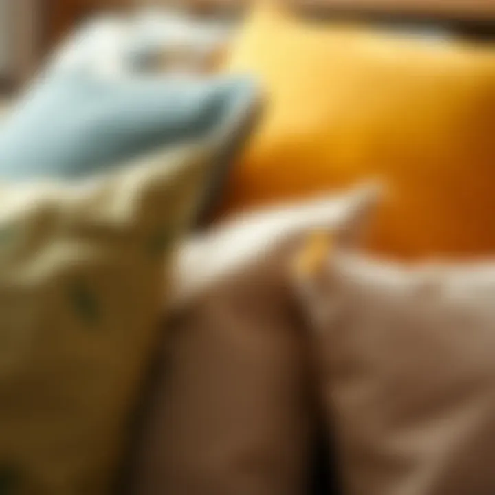 Exploring Cushion Materials Close-up of different cushion materials